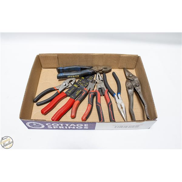 FLAT OF PLIERS AND CUTTERS