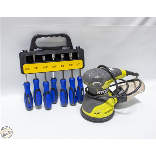 POWERFIST 7PC SAE HEX NUTDRIVER SET SOLD W. RYOBI