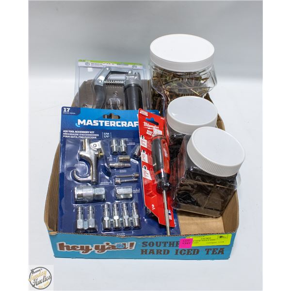 FLAT OF NEW TOOLS AND HARDWARE