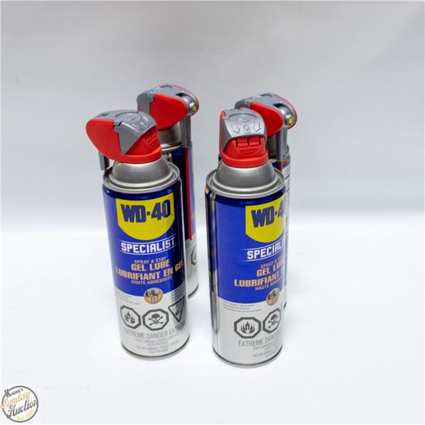 4 CANS OF WD40 SPECIALIST DRY LUBE