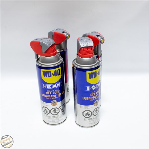 4 CANS OF WD40 SPECIALIST DRY LUBE