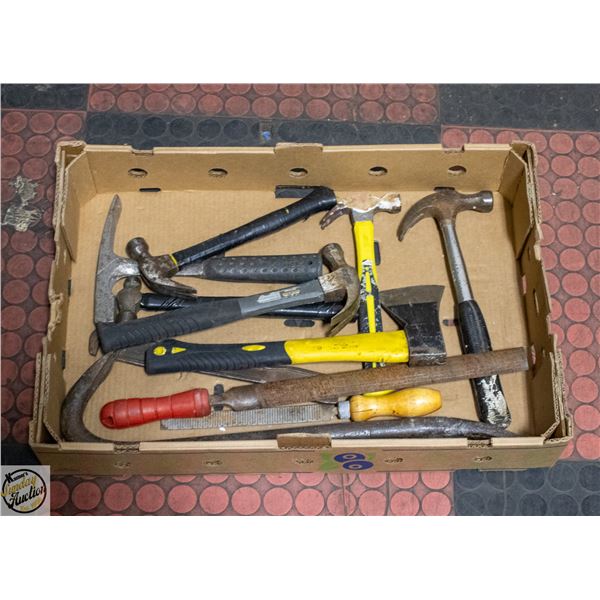 FLAT OF HAMMERS AND HEAVY TOOLS