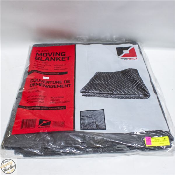 NEW BLACK MOVING BLANKET 72" X 40"