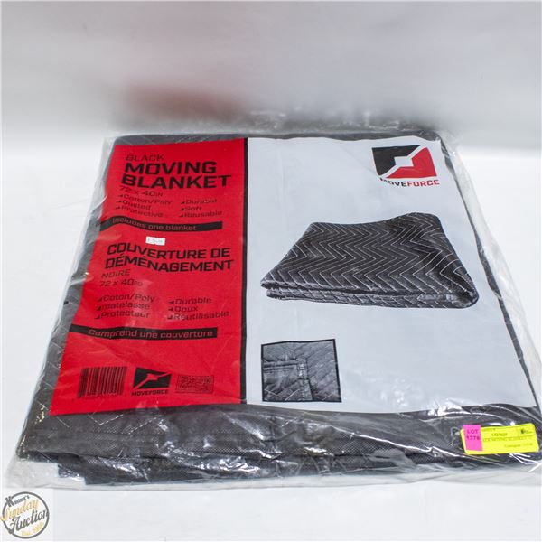 NEW BLACK MOVING BLANKET 72" X 40"