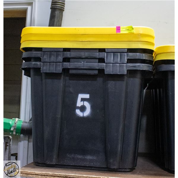 LOT OF 3 STORAGE TOTES
