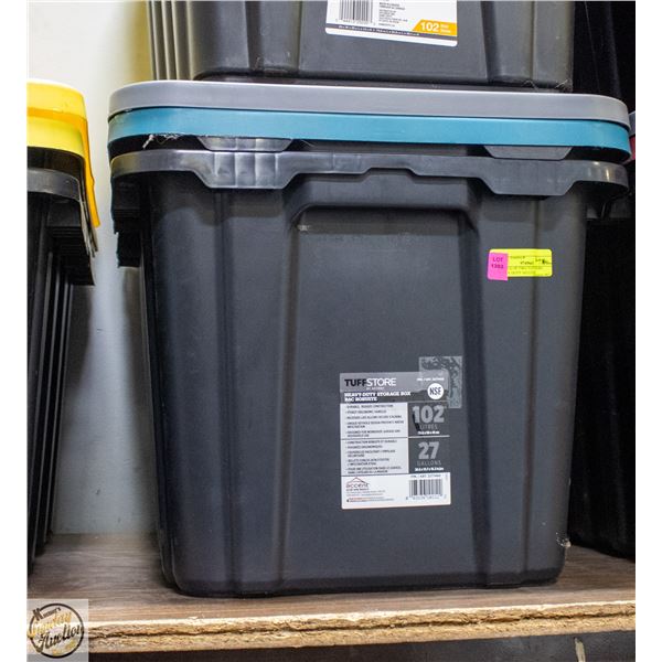 BUNDLE OF TWO TUFF STORE HEAVY DUTY 102 LITER