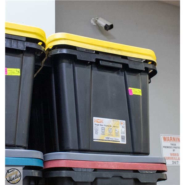 BUNDLE OF TWO HDX "TOUGH TOTE" 102 LITER