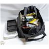 Image 1 : BAG OF PAINTING SUPPLIES INCLUDES TRAYS SANDPAPER