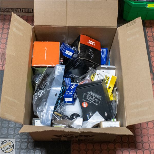 BOX LOT FULL OF AUTOMOTIVE PRODUCTS INCLUDES