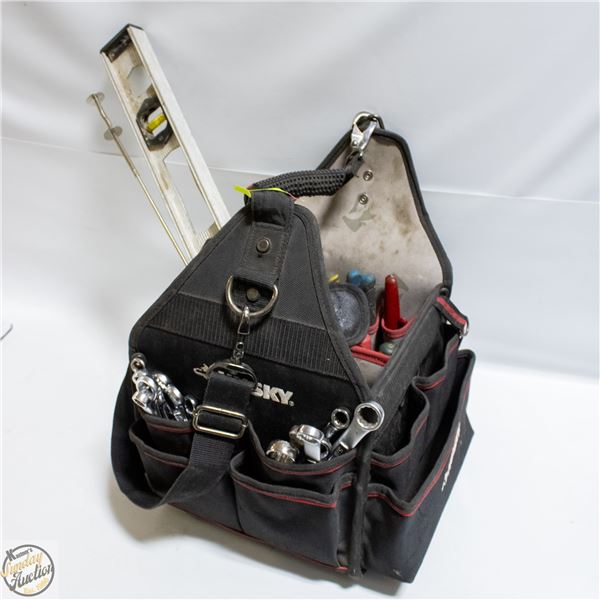 HUSKY PRO TOOL BAG W/ VARIOUS TOOLS