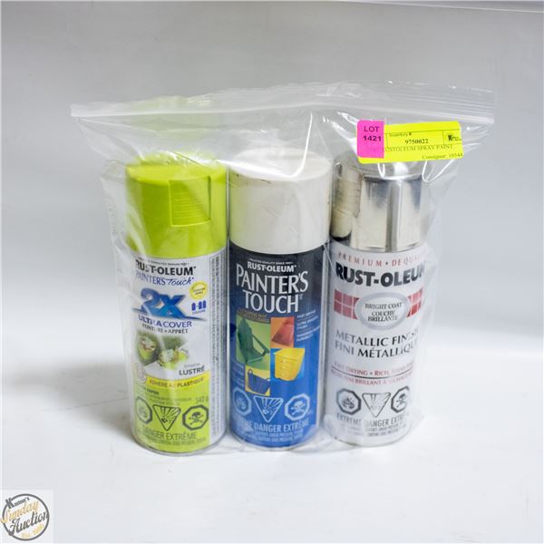 3PK RUSTOLEUM SPRAY PAINT