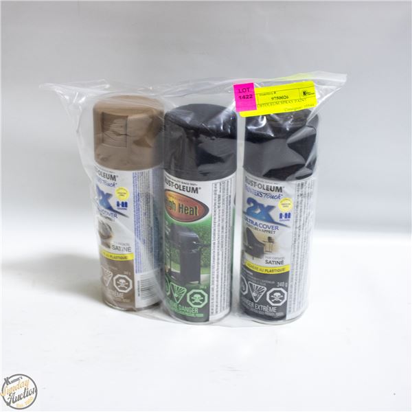 3PK RUSTOLEUM SPRAY PAINT