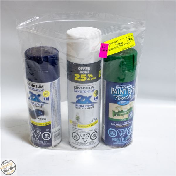 3PK RUSTOLEUM SPRAY PAINT