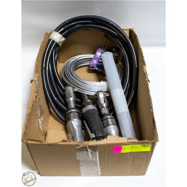 AIR HOSE, PNEUMATIC TOOLS AND CABLE