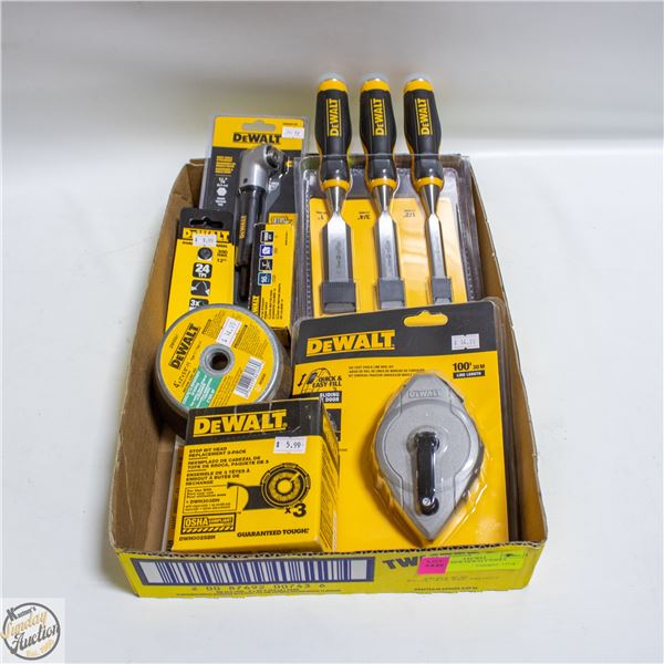 FLAT OF NEW DEWALT TOOLS