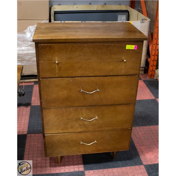 1960S DRESSER SOLID WOOD DRAWERS H-42" W-16.5"