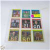 Image 1 : LOT OF 9 VINTAGE CFL FOOTBALL CARDS