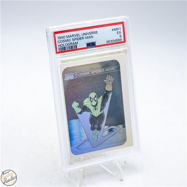 PSA GRADED 1990 COSMIC SPIDERMAN HOLOGRAM