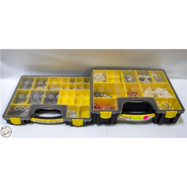 (2) HARDWARE ORGANIZERS WITH CONTENTS