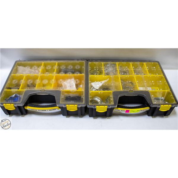 (2) HARDWARE ORGANIZERS WITH CONTENTS