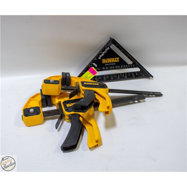 DEWALT CLAMPS + CORNER LEVEL