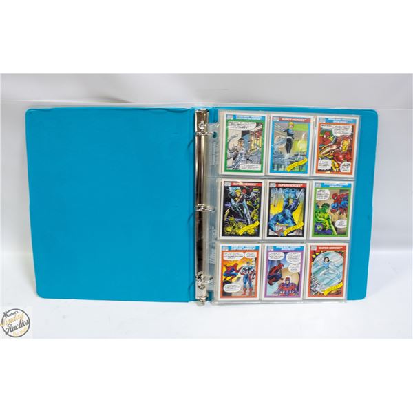 BINDER OF 1990 MARVEL CARDS