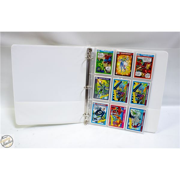 BINDER OF 1990 MARVEL CARDS
