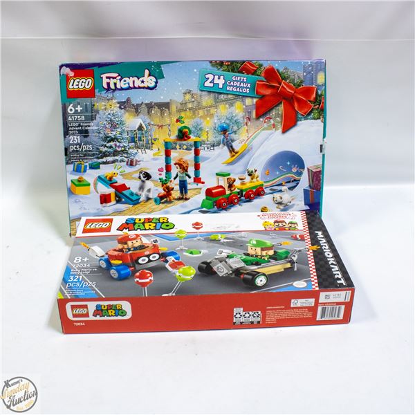 2 LEGO SETS (1 NEW SEALED SUPER MARIO