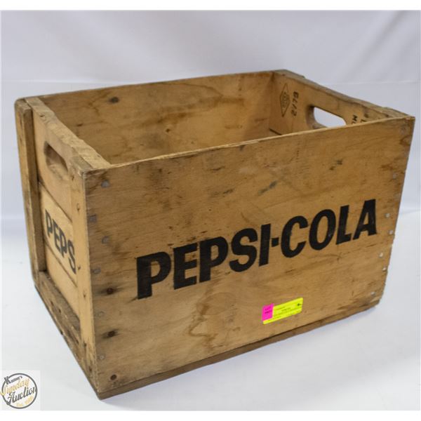 VINTAGE PEPSI COLA WOODEN POP BOTTLE BOX