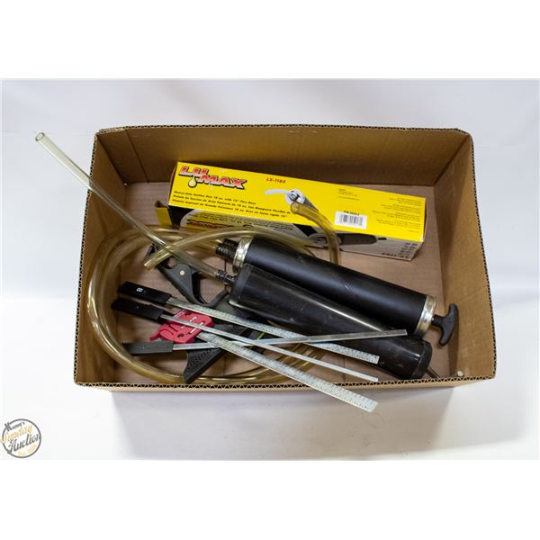 BOX LOT INCLUDES SIPHON