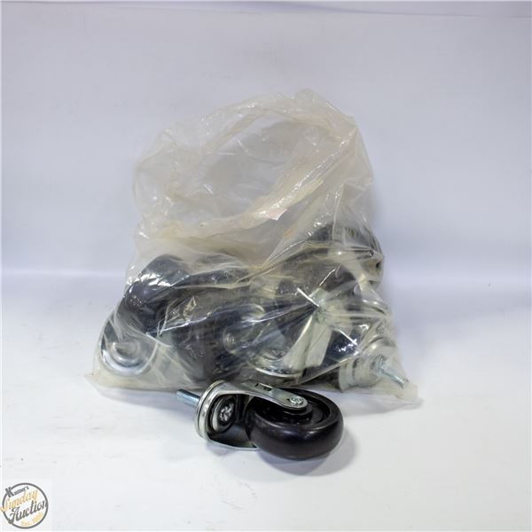 LOT OF HEAVY DUTY CASTORS