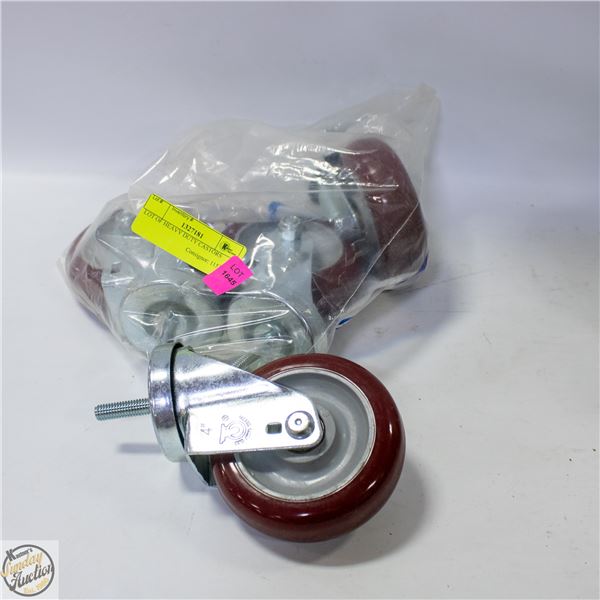 LOT OF HEAVY DUTY CASTORS