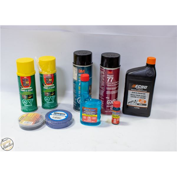 GARAGE ADHEISIVES AND OILS