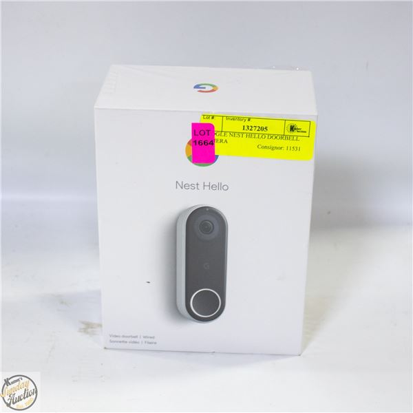 GOOGLE NEST HELLO DOORBELL CAMERA