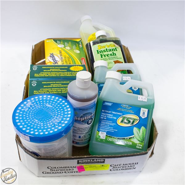 LOT OF NEW TOILET TREATMENT PRODUCTS