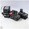 Image 1 : RYOBI 18V BATTERIES (3) + CHARGER (1)
