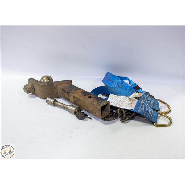 TOWING SAFETY CHAINS, TOW HITCH 2.5" BALL