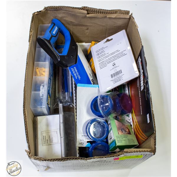 BOX OF TOOLS - INCLUDING NEW