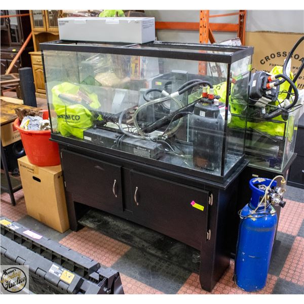 50 GALLON FISH TANK COMES WITH DECORATIONS &
