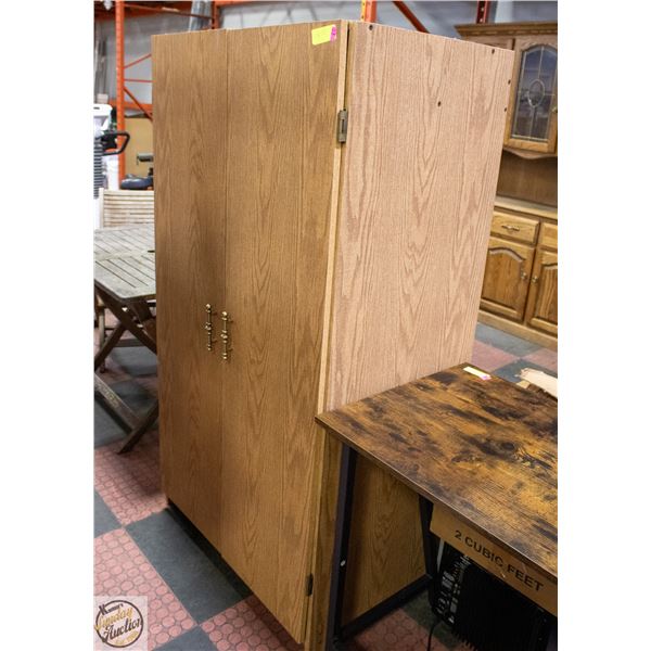 WARDROBE CABINET WITH BRASS HANDLES
