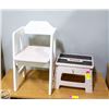 Image 1 : TODDLER SIZED CHAIR & FOLDING STOOL