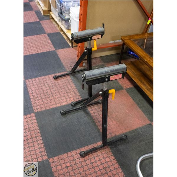 PAIR OF SINGLE ROLLER SUPPORT STANDS