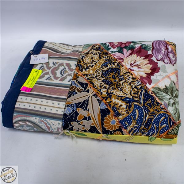 NEW HAND-MADE PATCHWORK QUILT 58" X 44"