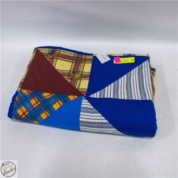 NEW HAND-MADE PATCHWORK QUILT 45" X 45"