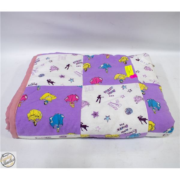 NEW HAND-MADE FLANNEL PATCHWORK QUILT