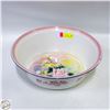 Image 1 : VINTAGE ENAMEL LARGE BOWL, ROSES & FLOWERS