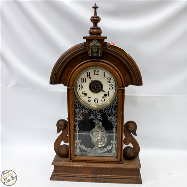ESTATE WOODEN ANTIQUE MANTEL
