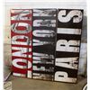 Image 1 : ESTATE SET OF 3 STRETCHED CANVAS "LONDON