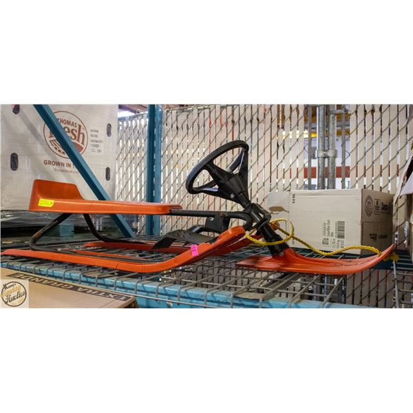 SLED WITH LEADS AND STEERING WHEEL