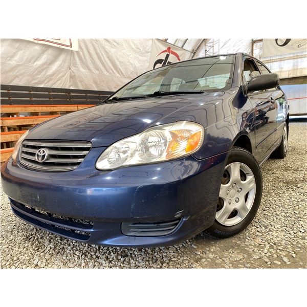 PARKSVILLE - "NO RESERVE" 2004 TOYOTA COROLLA BLUE TRUE MILAGE UNKNOWN - 796383-3